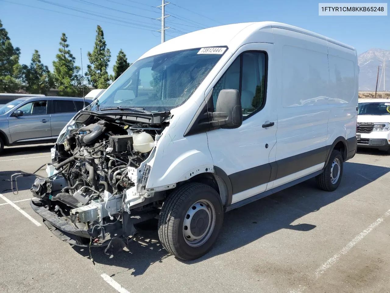 2019 Ford Transit T-250 VIN: 1FTYR1CM8KKB65248 Lot: 73912444