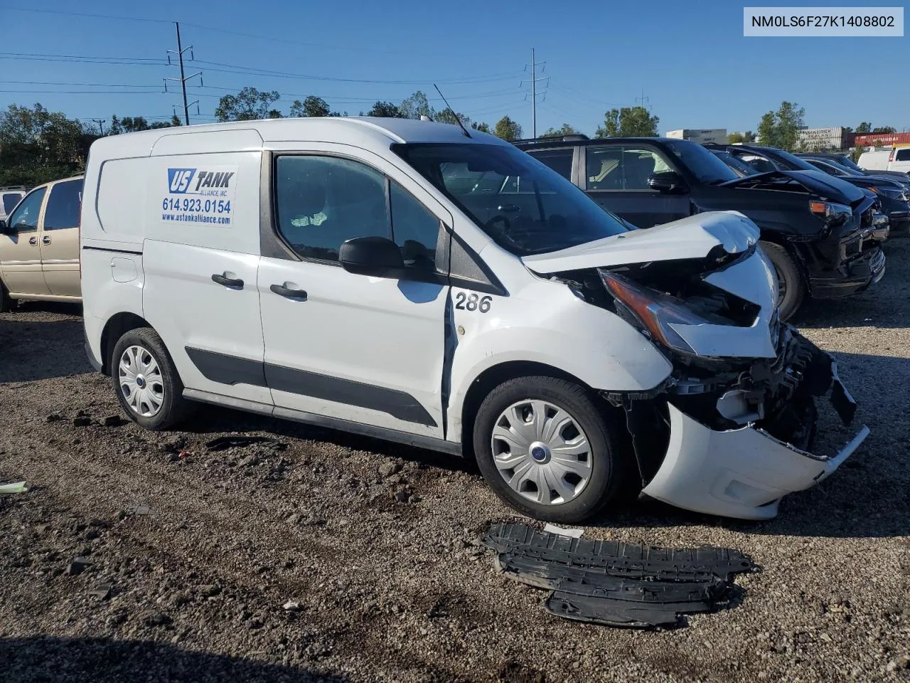 2019 Ford Transit Connect Xlt VIN: NM0LS6F27K1408802 Lot: 74045824