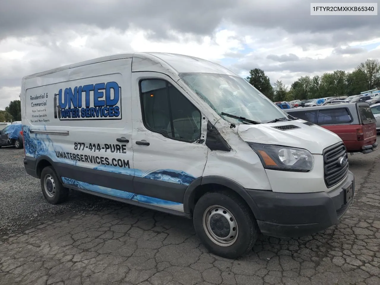 2019 Ford Transit T-250 VIN: 1FTYR2CMXKKB65340 Lot: 74836674