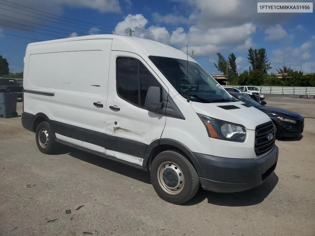 2019 Ford Transit T-150 VIN: 1FTYE1CM8KKA51956 Lot: 74922524