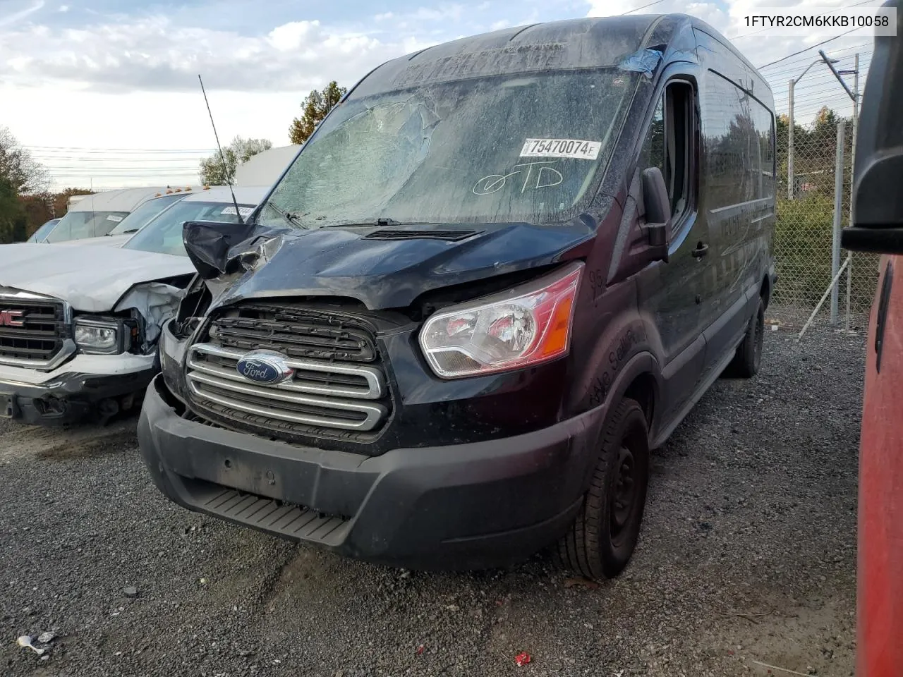 2019 Ford Transit T-250 VIN: 1FTYR2CM6KKB10058 Lot: 75470074