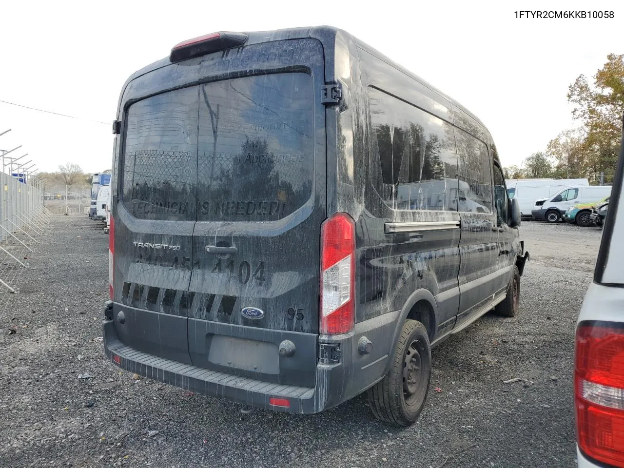 2019 Ford Transit T-250 VIN: 1FTYR2CM6KKB10058 Lot: 75470074