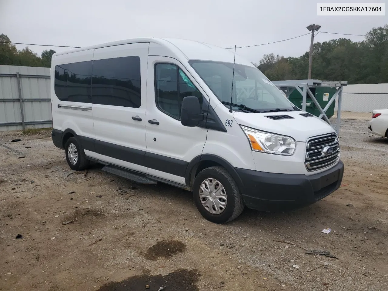 2019 Ford Transit T-350 VIN: 1FBAX2CG5KKA17604 Lot: 78703574