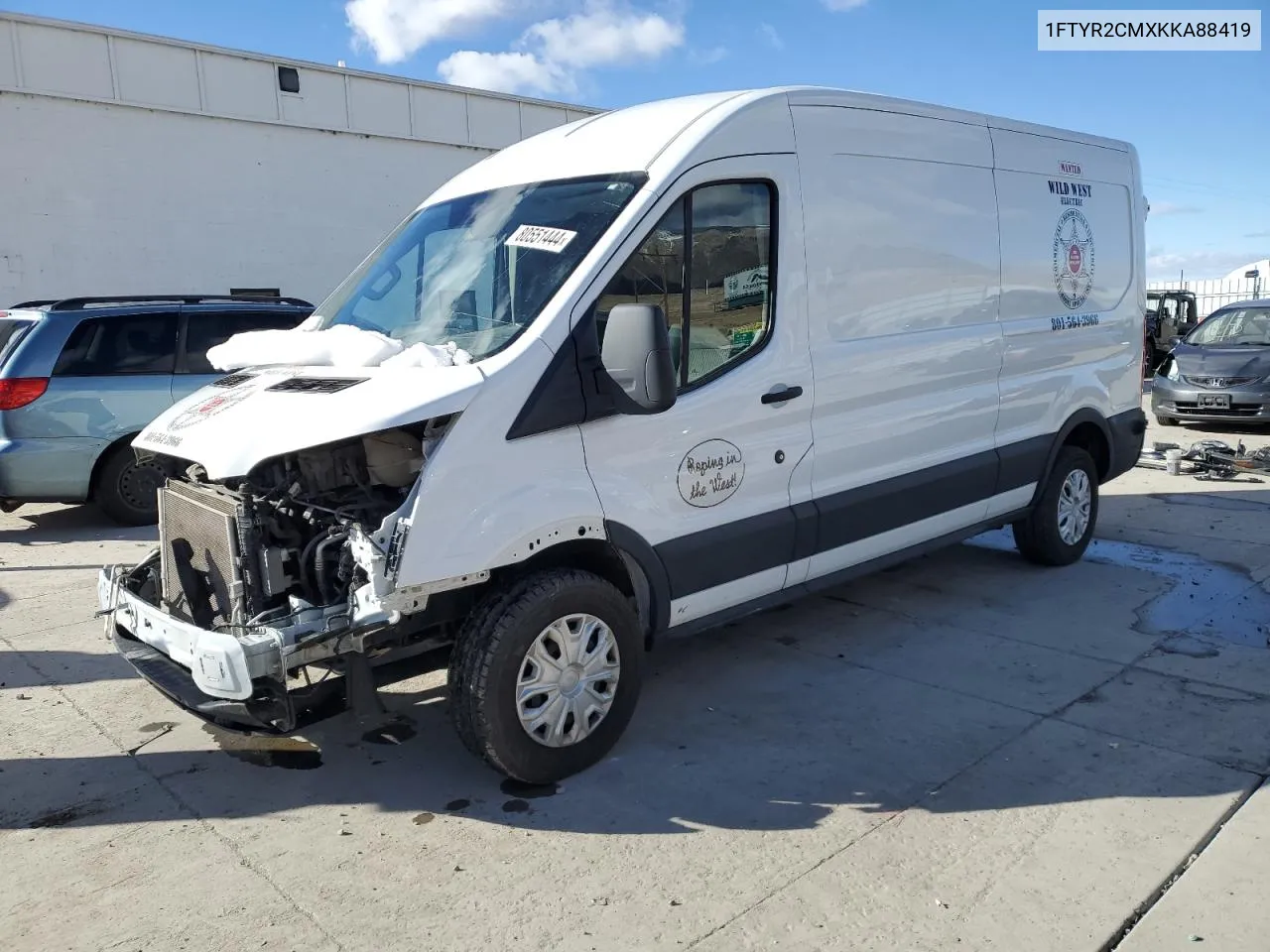 2019 Ford Transit T-250 VIN: 1FTYR2CMXKKA88419 Lot: 80551444