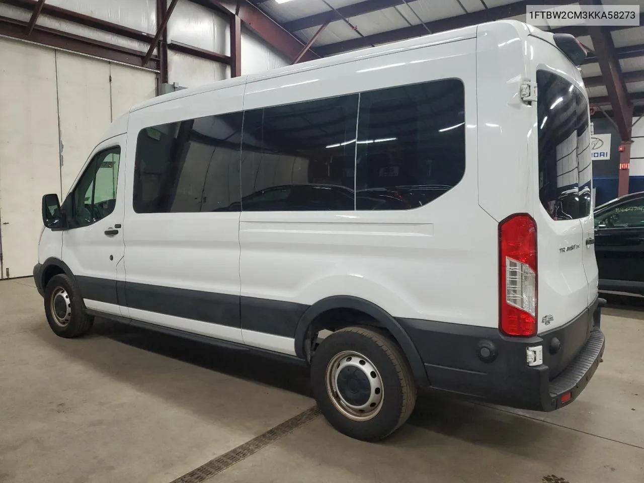 2019 Ford Transit T-350 VIN: 1FTBW2CM3KKA58273 Lot: 81875834