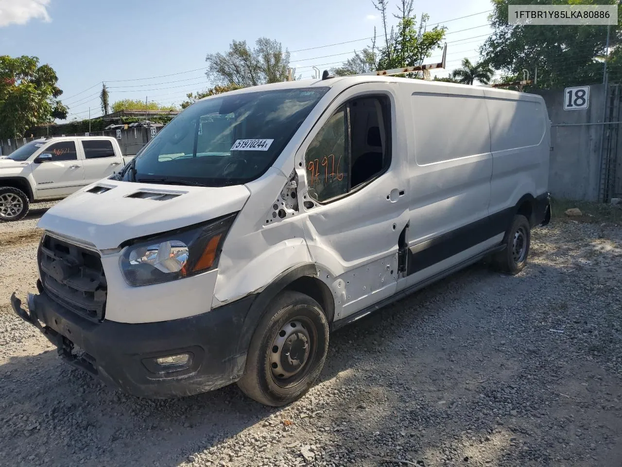 2020 Ford Transit T-250 VIN: 1FTBR1Y85LKA80886 Lot: 53789844