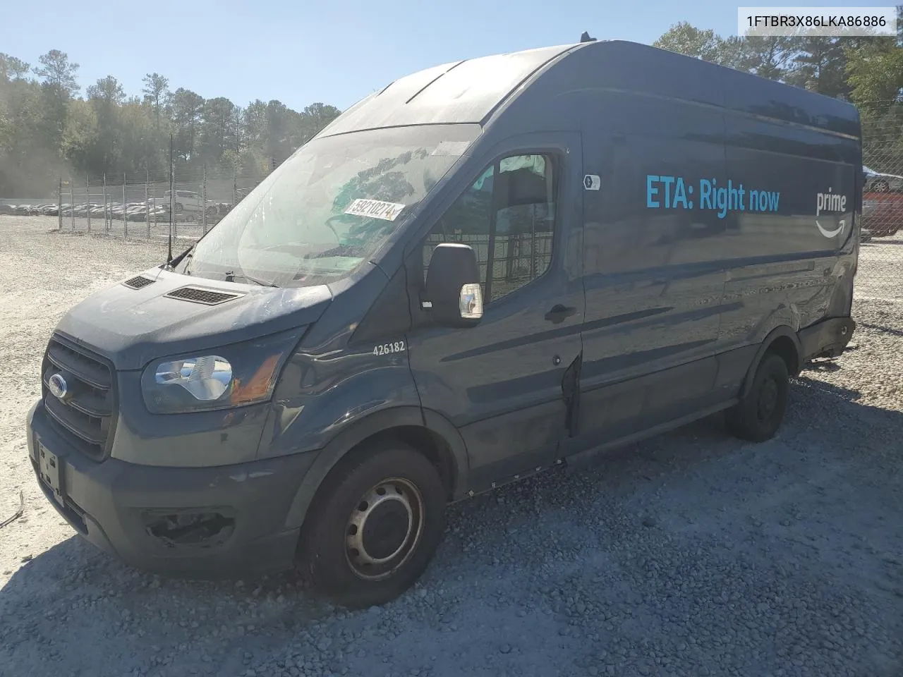 2020 Ford Transit T-250 VIN: 1FTBR3X86LKA86886 Lot: 59210274