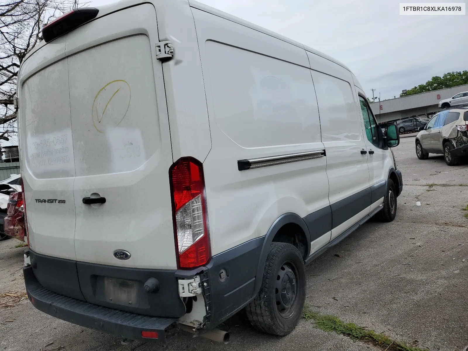 2020 Ford Transit T-250 VIN: 1FTBR1C8XLKA16978 Lot: 59273894