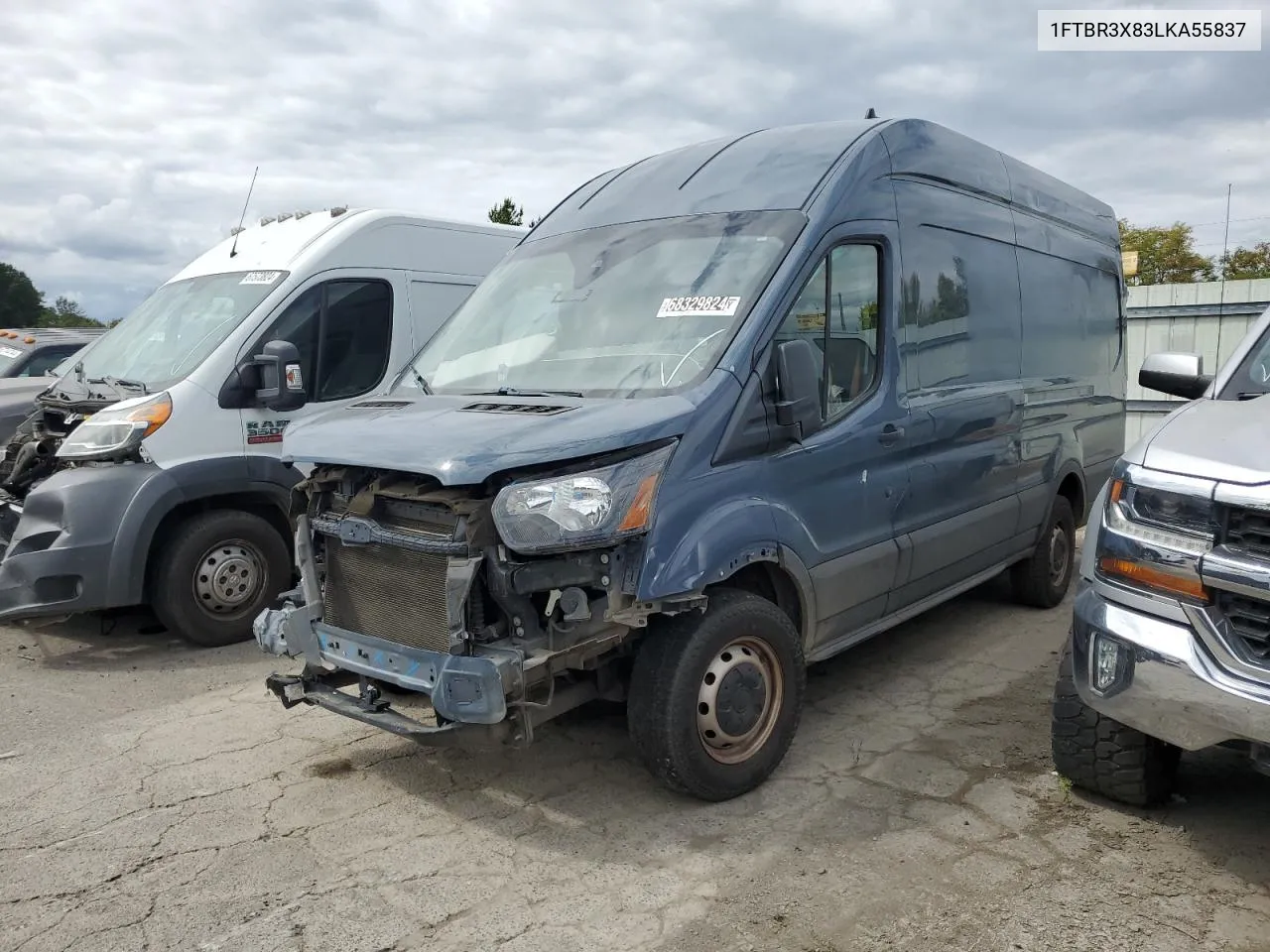 2020 Ford Transit T-250 VIN: 1FTBR3X83LKA55837 Lot: 68329824