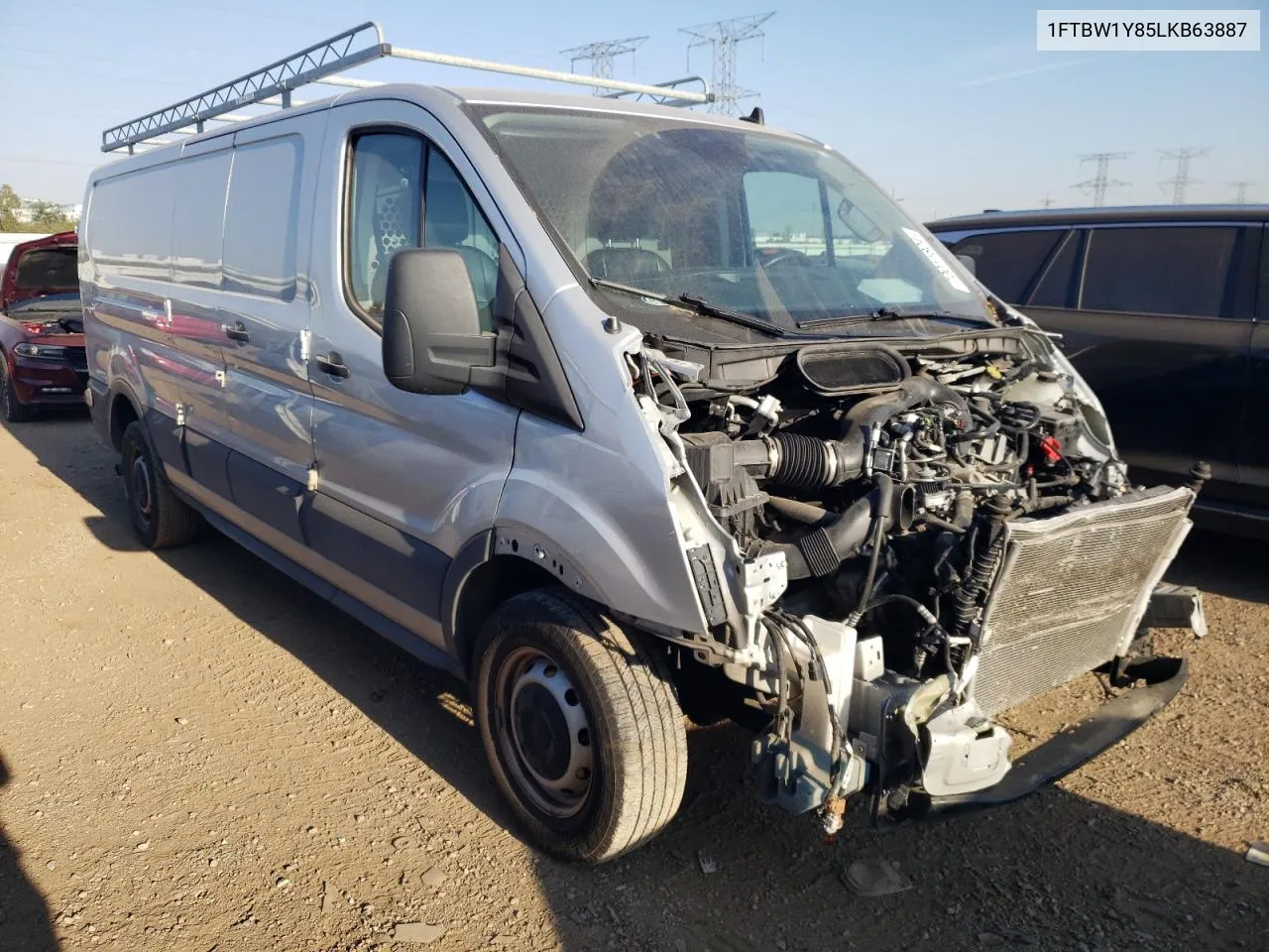 2020 Ford Transit T-350 VIN: 1FTBW1Y85LKB63887 Lot: 70011804