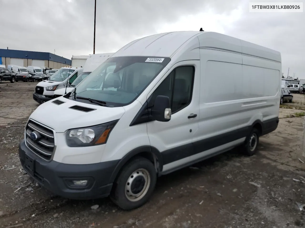 2020 Ford Transit T-350 VIN: 1FTBW3X81LKB80926 Lot: 73320564