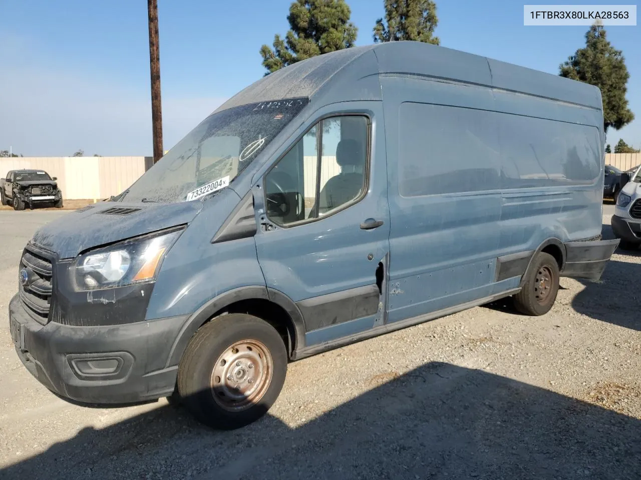 2020 Ford Transit T-250 VIN: 1FTBR3X80LKA28563 Lot: 73322004