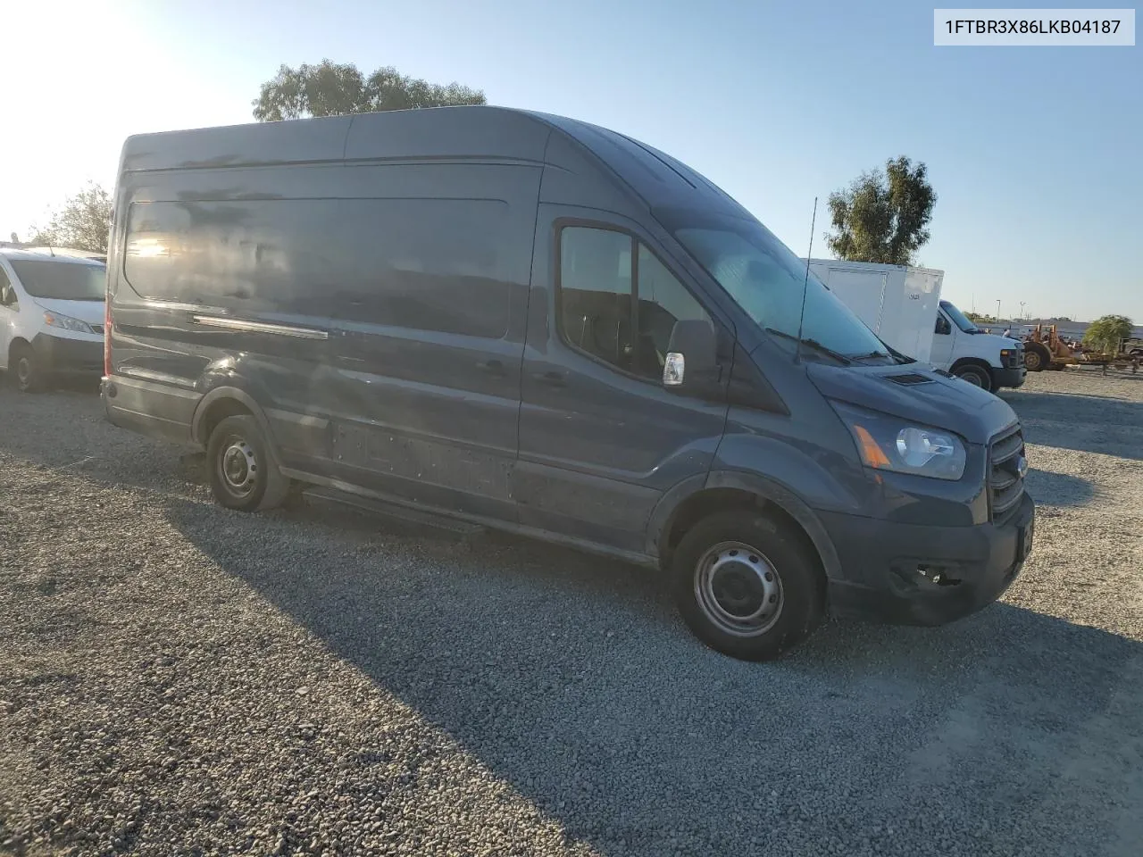 2020 Ford Transit T-250 VIN: 1FTBR3X86LKB04187 Lot: 74598304