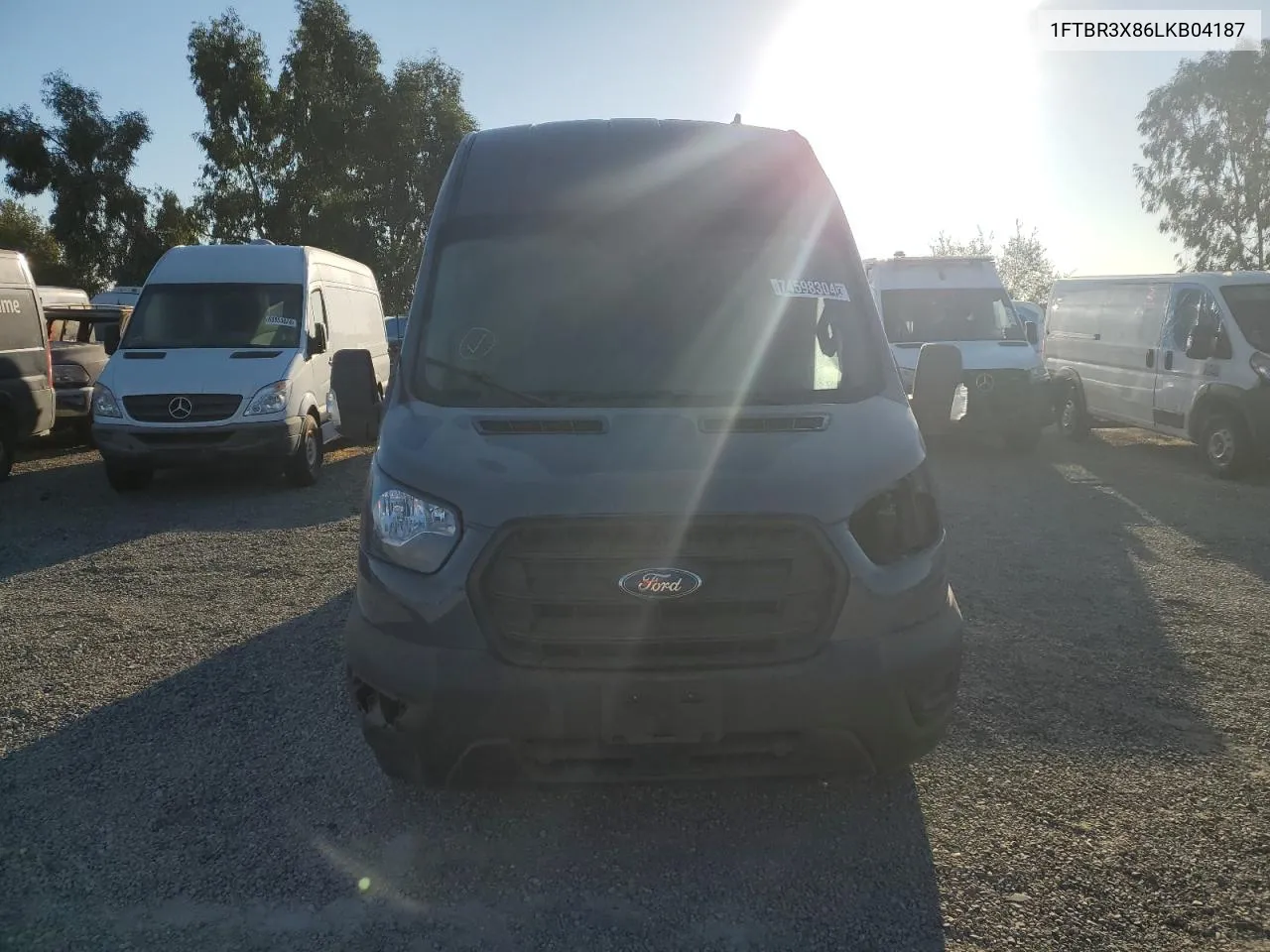 2020 Ford Transit T-250 VIN: 1FTBR3X86LKB04187 Lot: 74598304