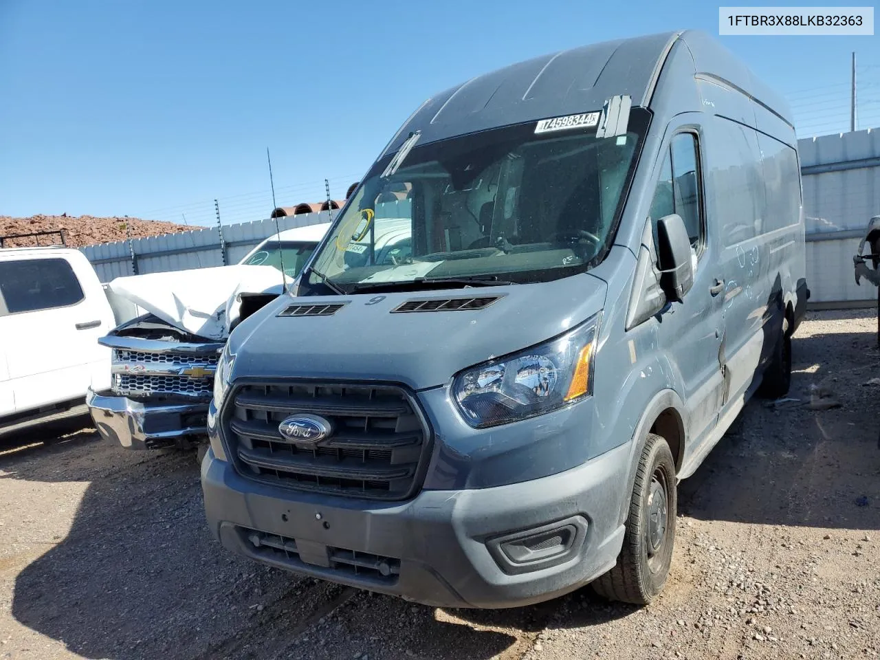 2020 Ford Transit T-250 VIN: 1FTBR3X88LKB32363 Lot: 74598344