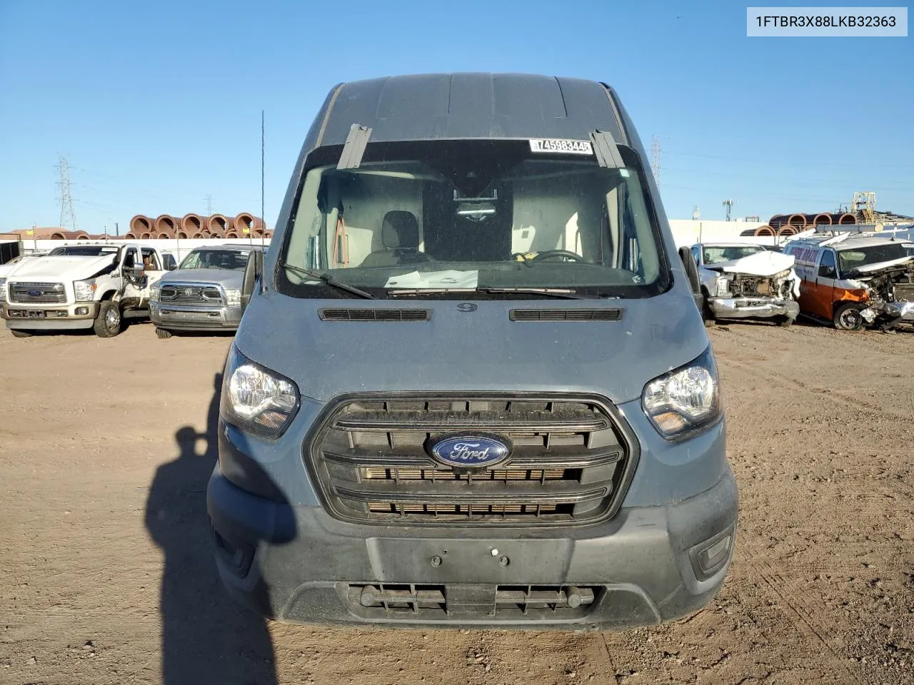 2020 Ford Transit T-250 VIN: 1FTBR3X88LKB32363 Lot: 74598344