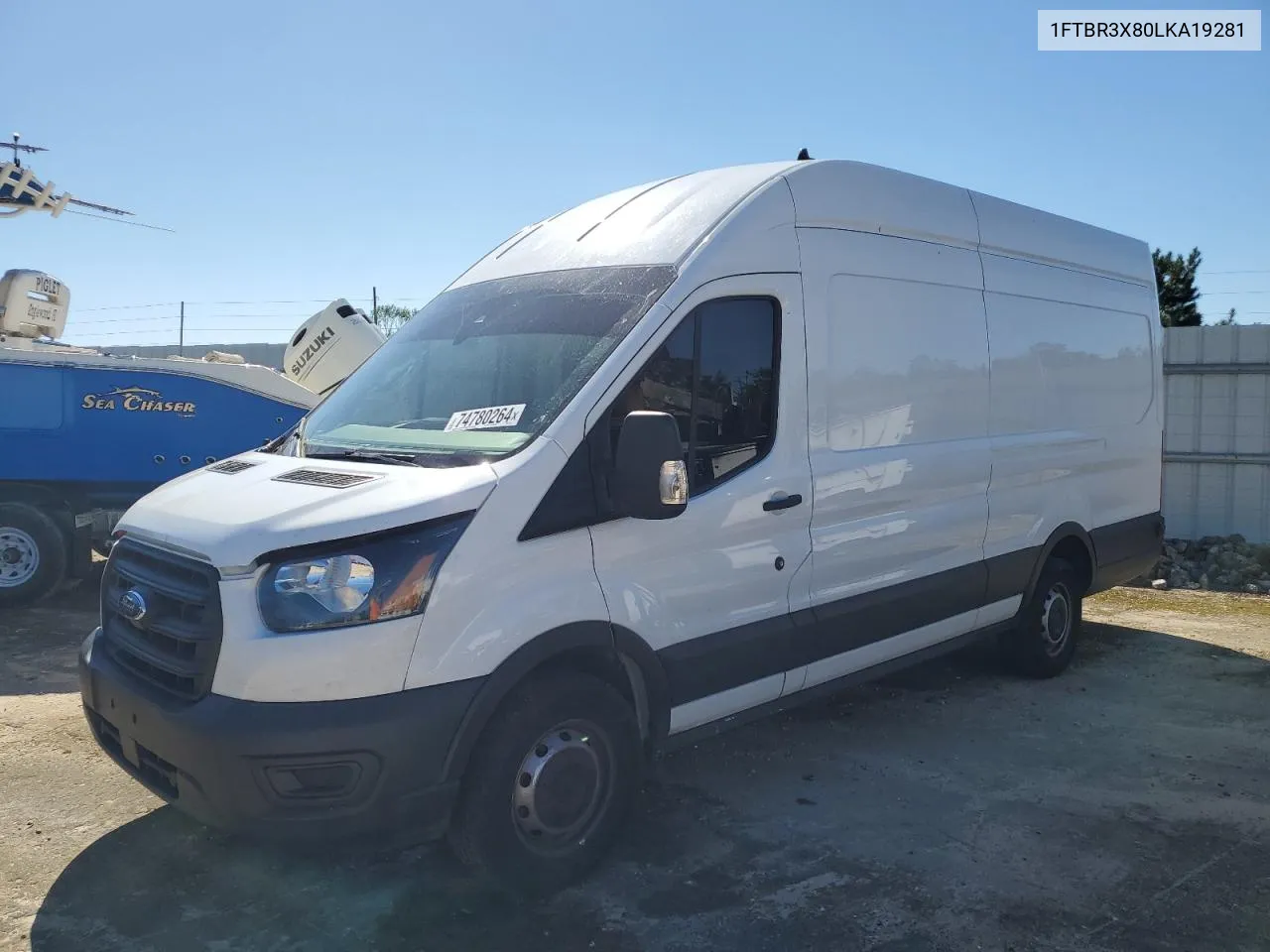 2020 Ford Transit T-250 VIN: 1FTBR3X80LKA19281 Lot: 74780264