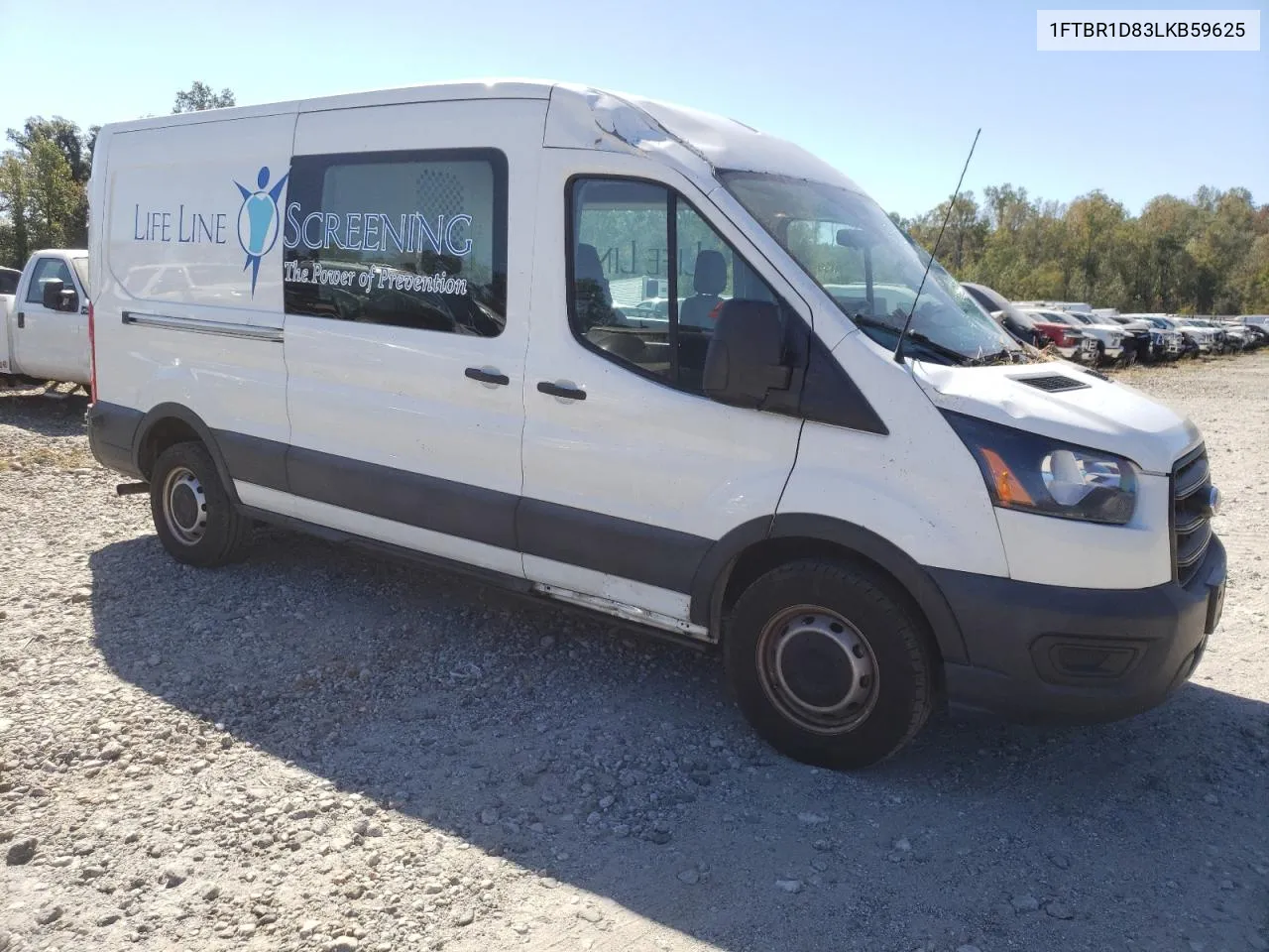 2020 Ford Transit T-250 VIN: 1FTBR1D83LKB59625 Lot: 74937794