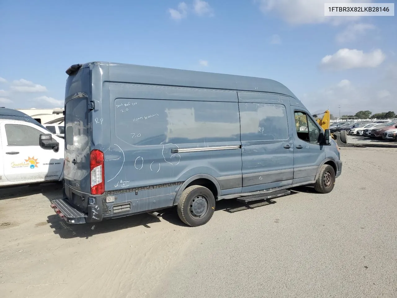 2020 Ford Transit T-250 VIN: 1FTBR3X82LKB28146 Lot: 75032874