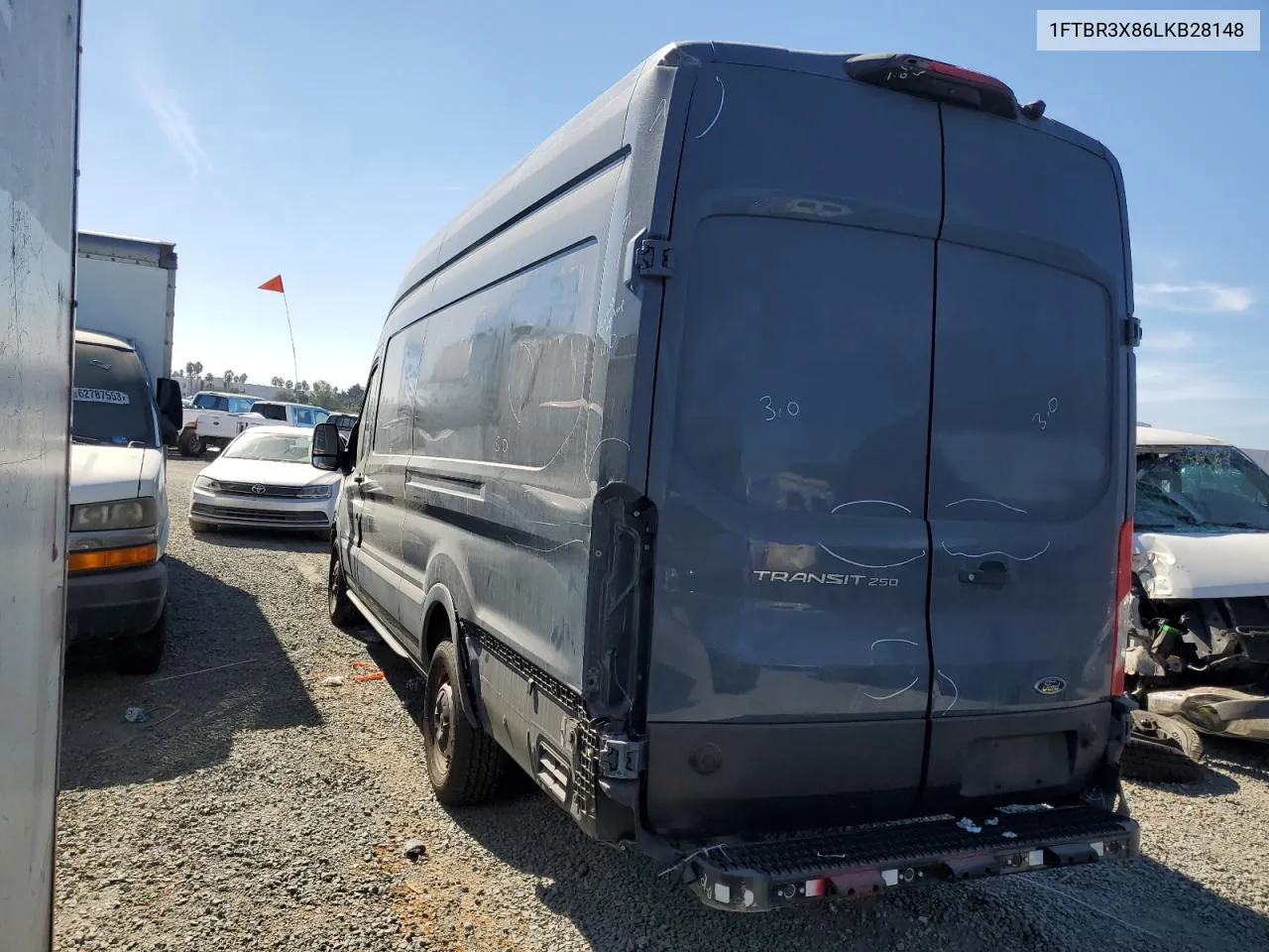 2020 Ford Transit T-250 VIN: 1FTBR3X86LKB28148 Lot: 75032884