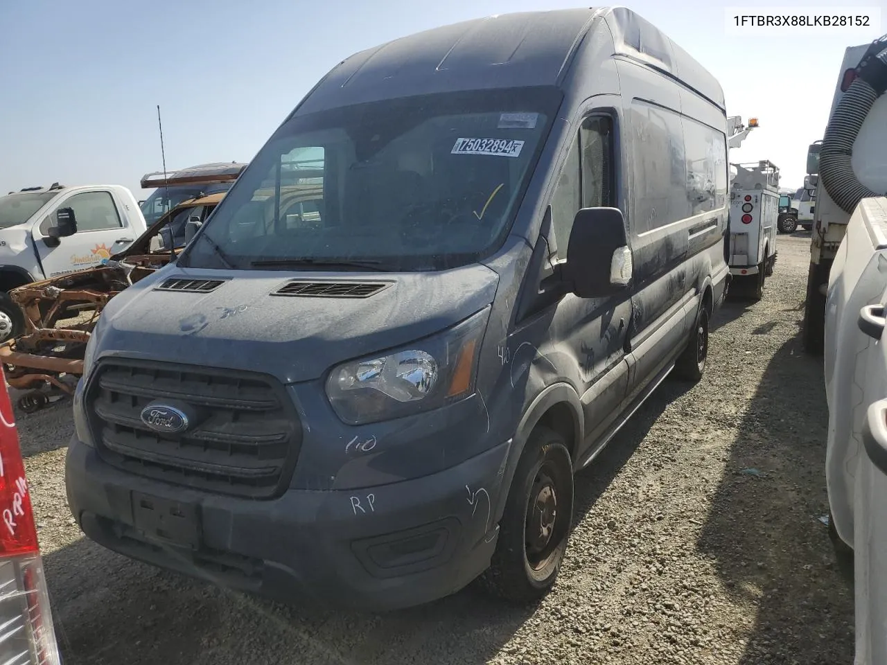 2020 Ford Transit T-250 VIN: 1FTBR3X88LKB28152 Lot: 75032894