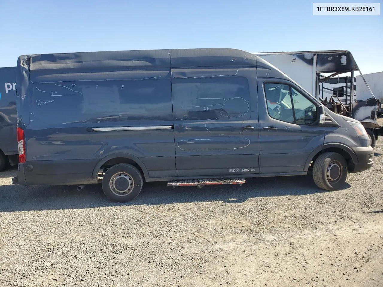 2020 Ford Transit T-250 VIN: 1FTBR3X89LKB28161 Lot: 75032904