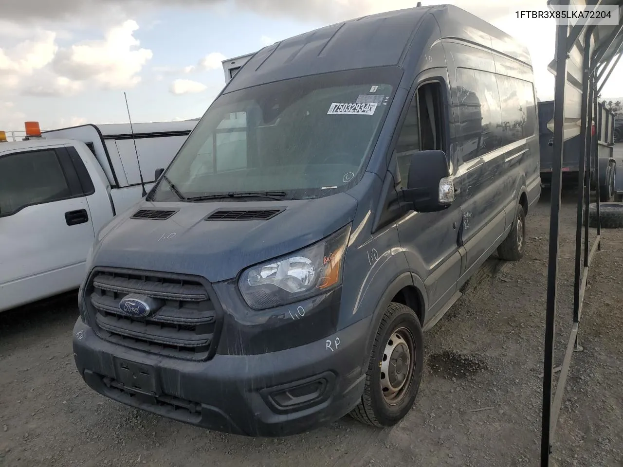 2020 Ford Transit T-250 VIN: 1FTBR3X85LKA72204 Lot: 75032934