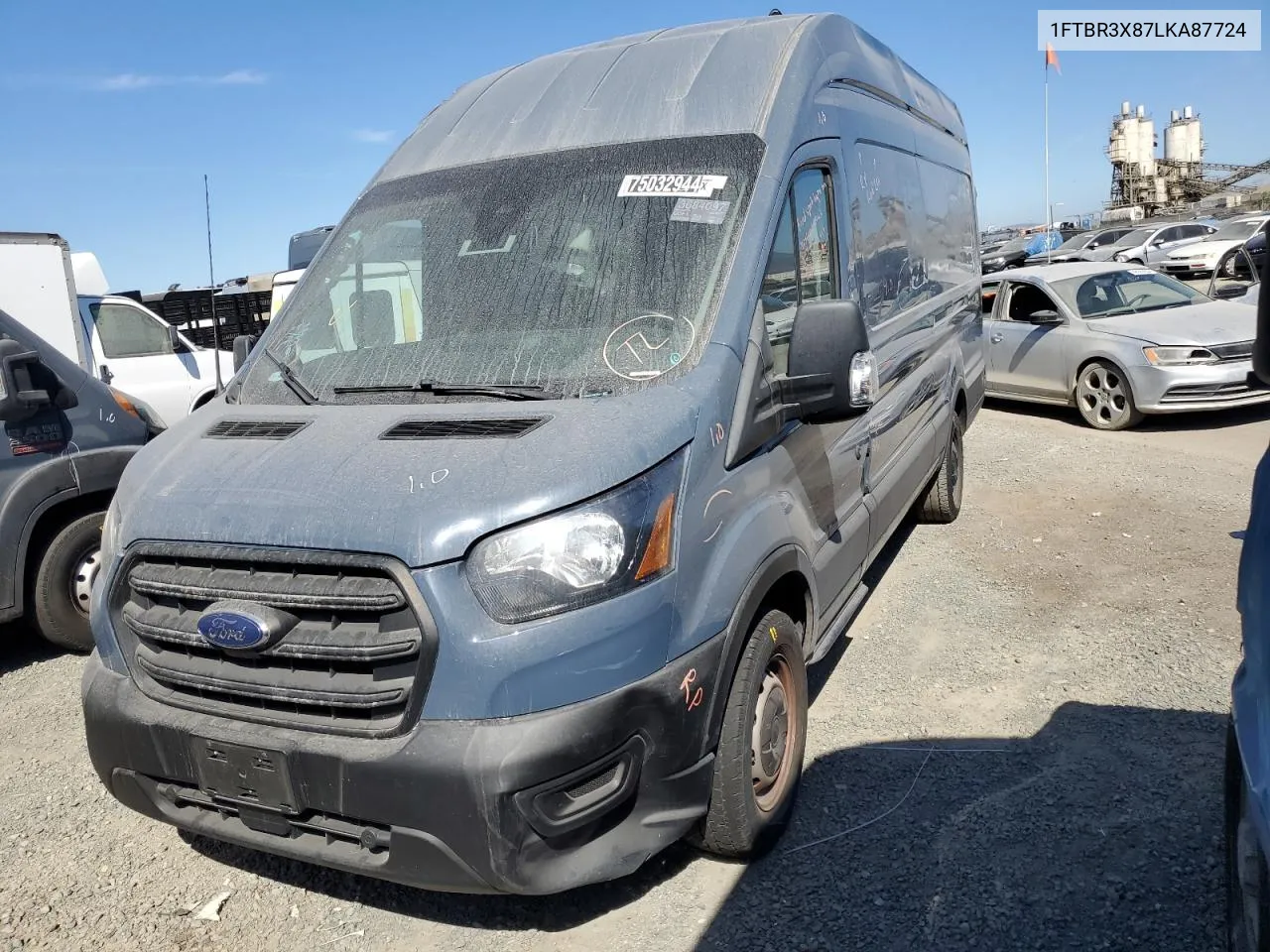 2020 Ford Transit T-250 VIN: 1FTBR3X87LKA87724 Lot: 75032944