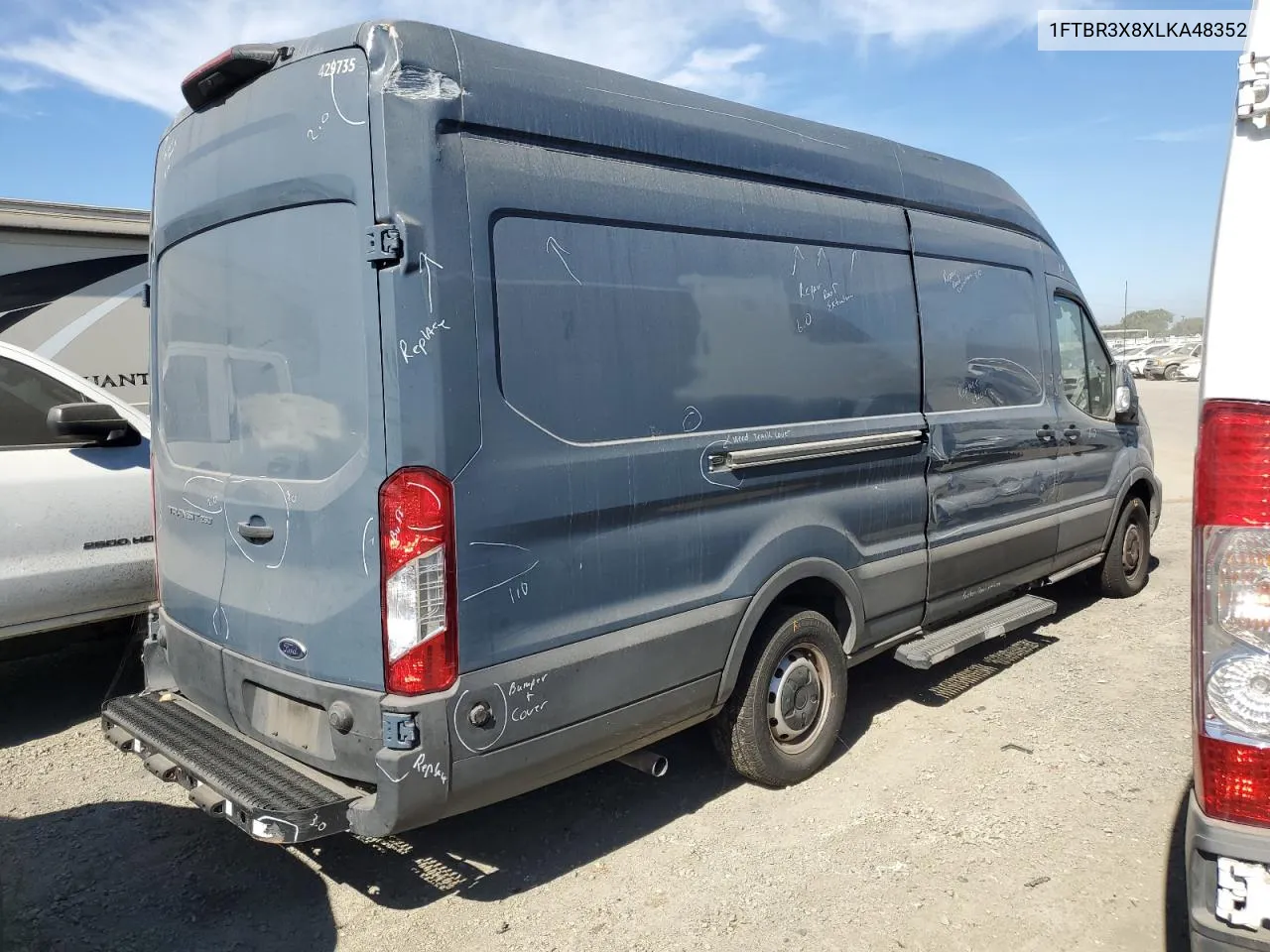 2020 Ford Transit T-250 VIN: 1FTBR3X8XLKA48352 Lot: 75032994