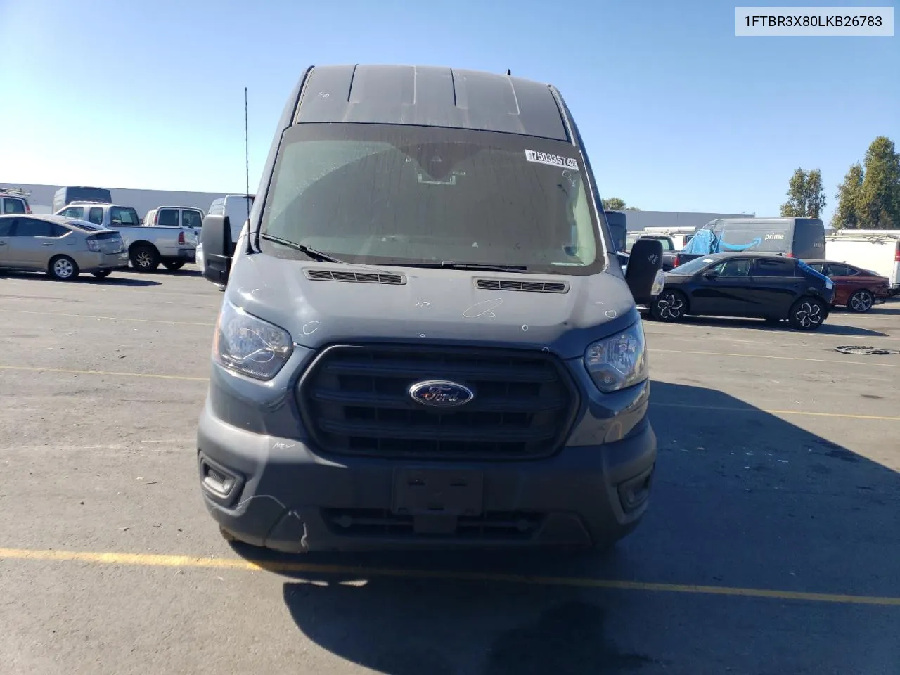 2020 Ford Transit T-250 VIN: 1FTBR3X80LKB26783 Lot: 75033574