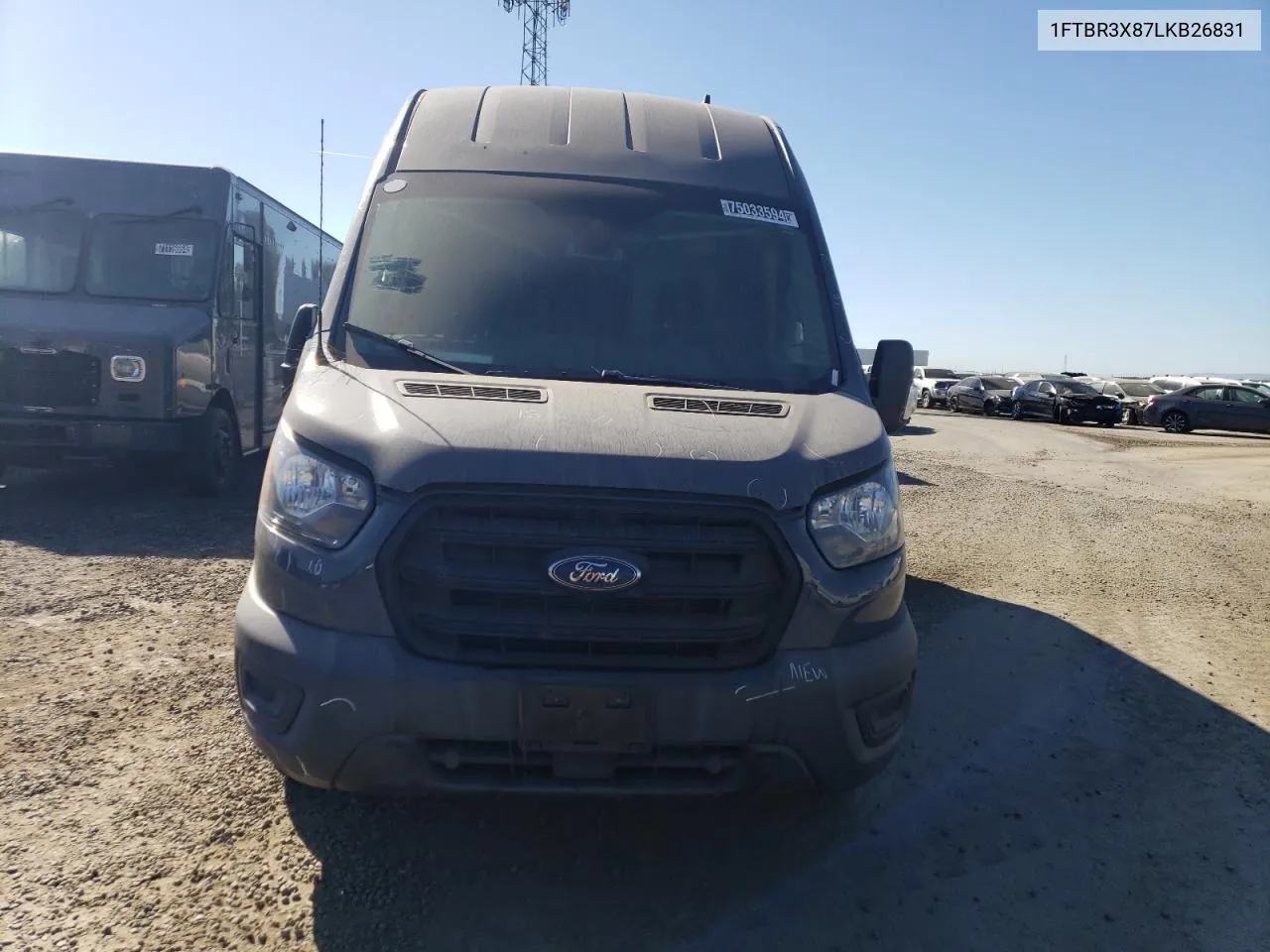 2020 Ford Transit T-250 VIN: 1FTBR3X87LKB26831 Lot: 75033594