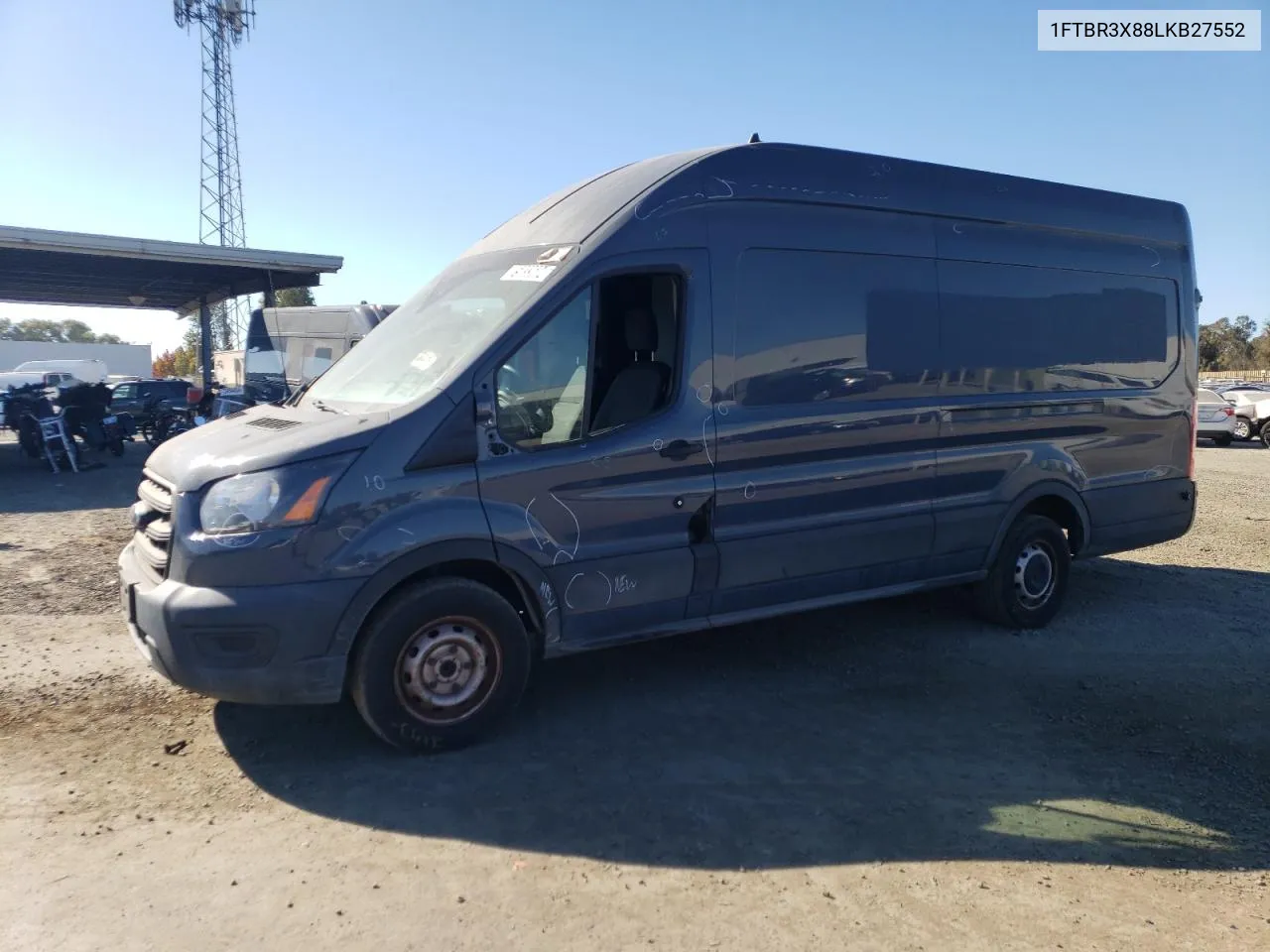 2020 Ford Transit T-250 VIN: 1FTBR3X88LKB27552 Lot: 75033604