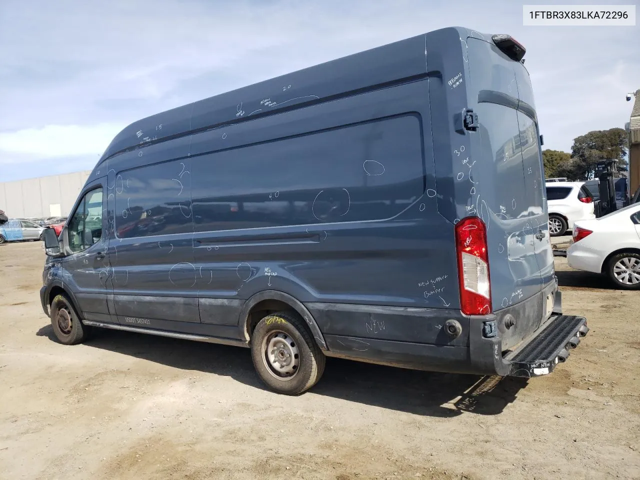 2020 Ford Transit T-250 VIN: 1FTBR3X83LKA72296 Lot: 75033654