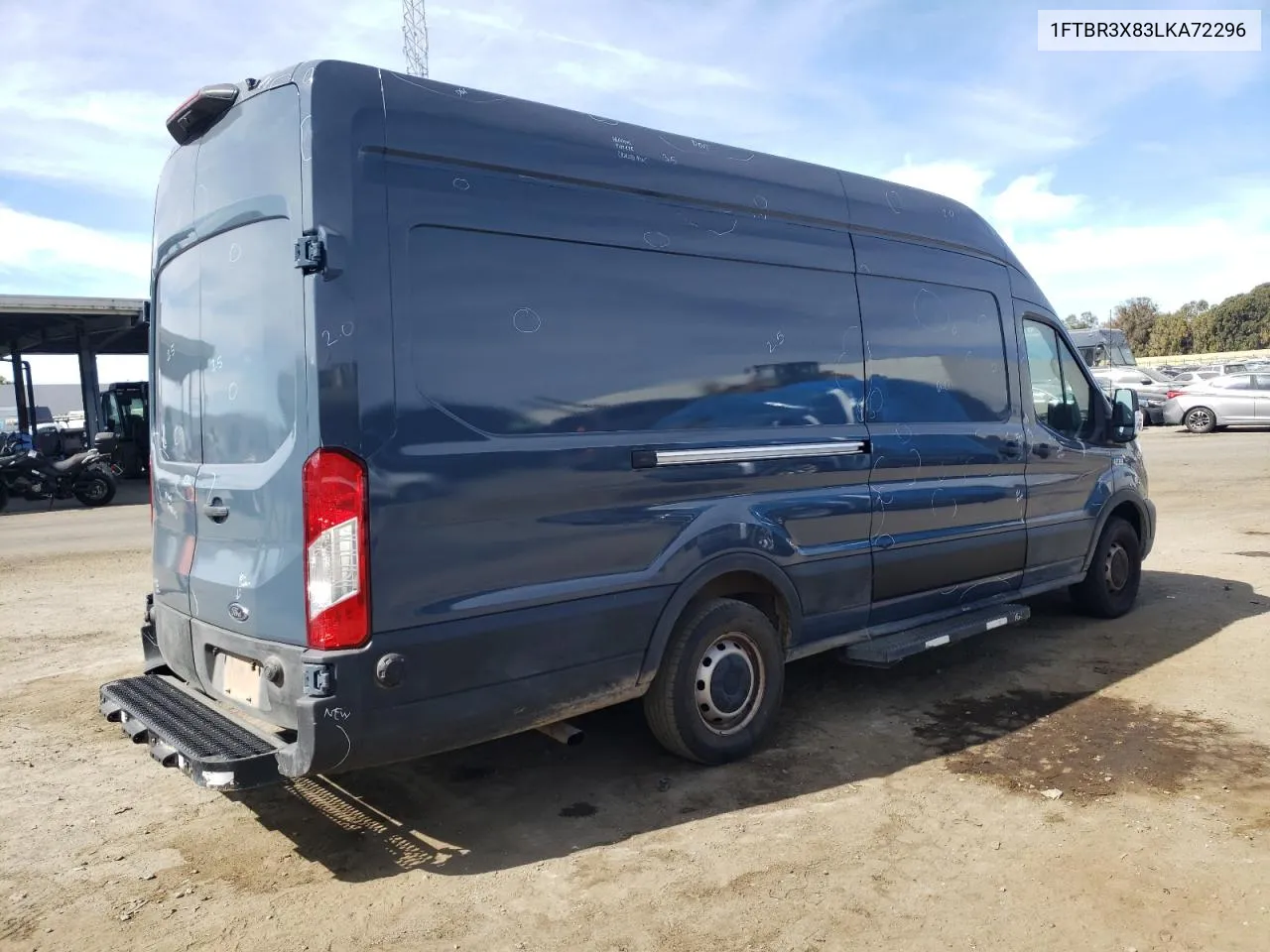 2020 Ford Transit T-250 VIN: 1FTBR3X83LKA72296 Lot: 75033654