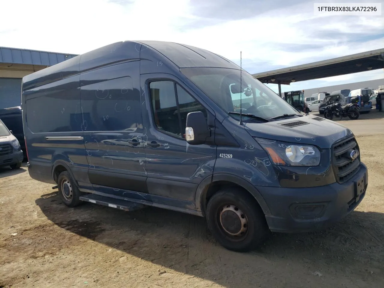 2020 Ford Transit T-250 VIN: 1FTBR3X83LKA72296 Lot: 75033654