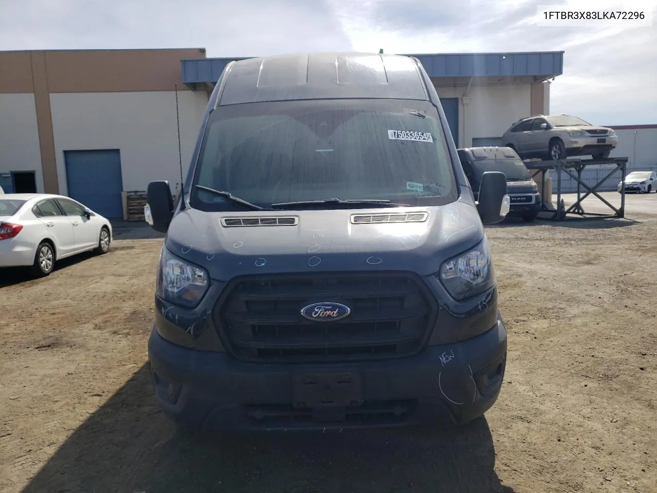 2020 Ford Transit T-250 VIN: 1FTBR3X83LKA72296 Lot: 75033654