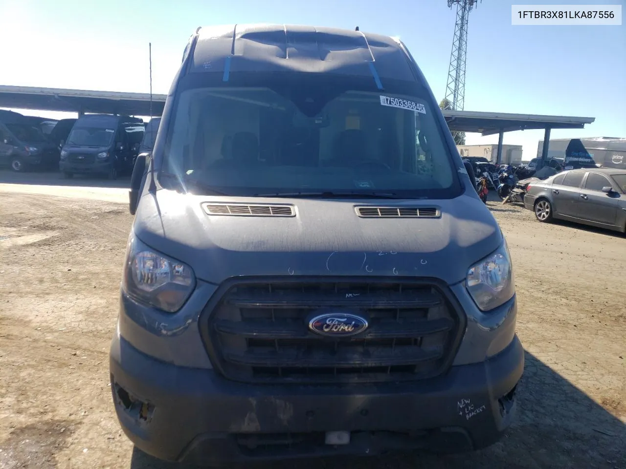 2020 Ford Transit T-250 VIN: 1FTBR3X81LKA87556 Lot: 75033684