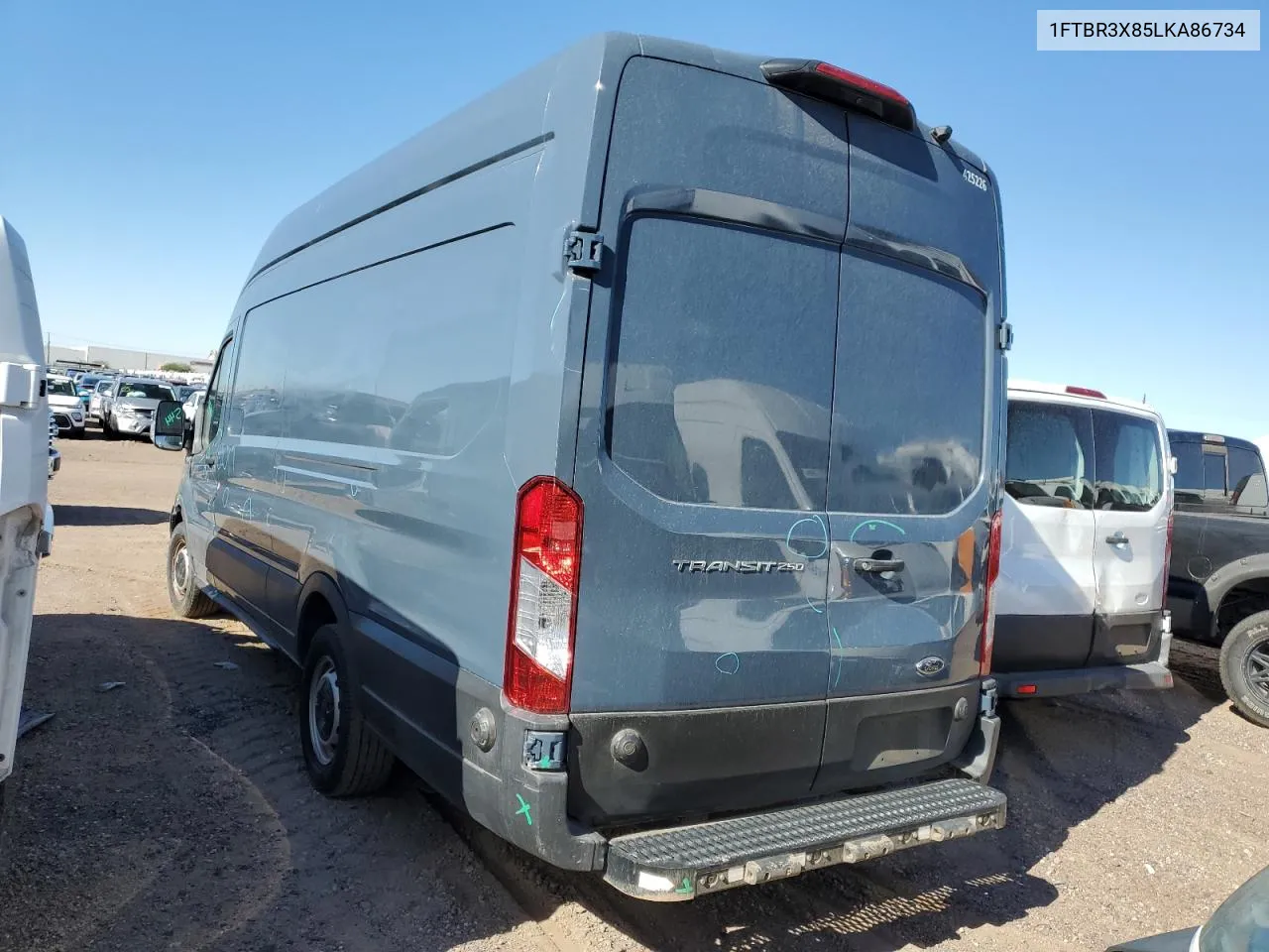 2020 Ford Transit T-250 VIN: 1FTBR3X85LKA86734 Lot: 75288064