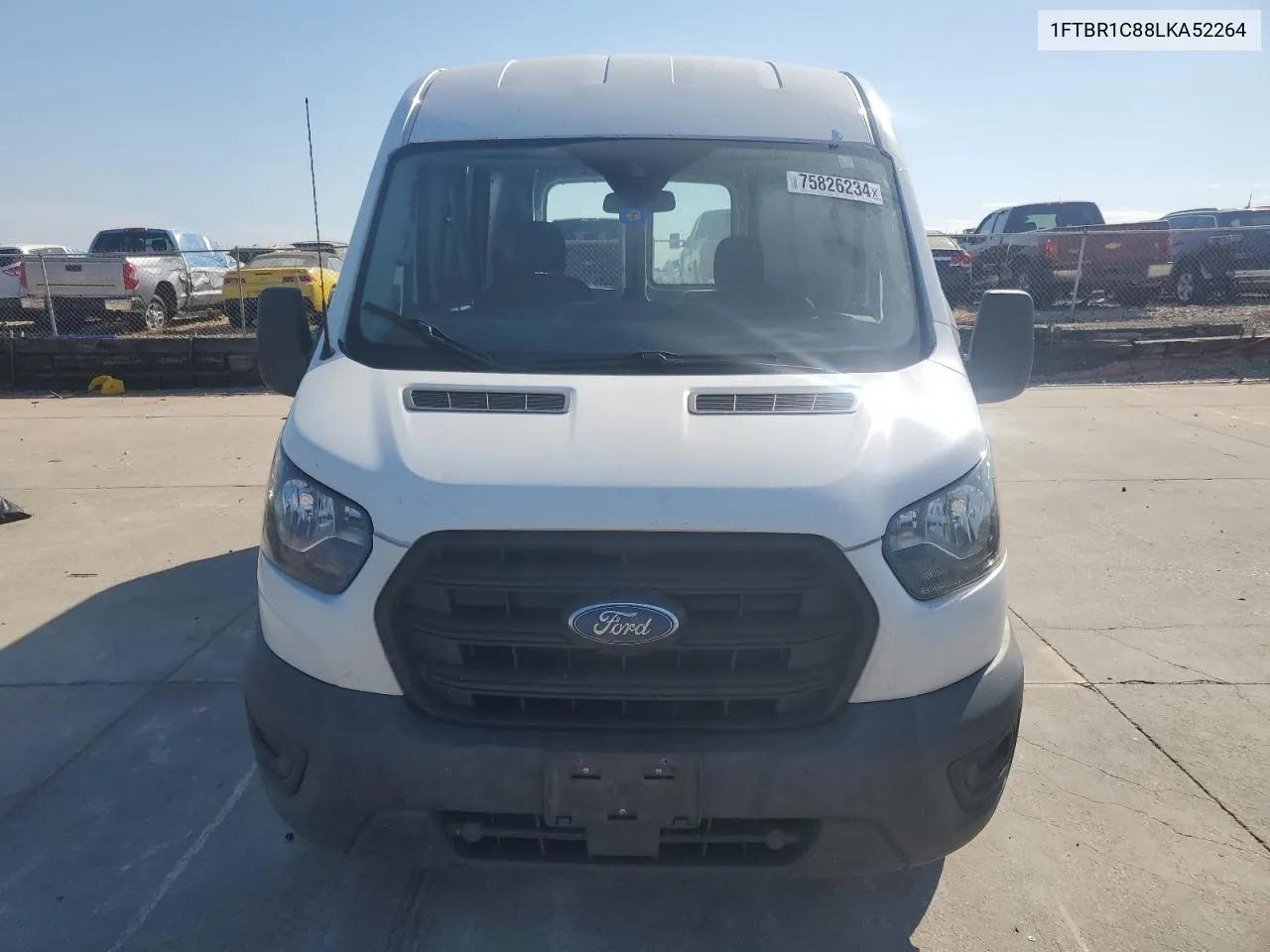 2020 Ford Transit T-250 VIN: 1FTBR1C88LKA52264 Lot: 75826234