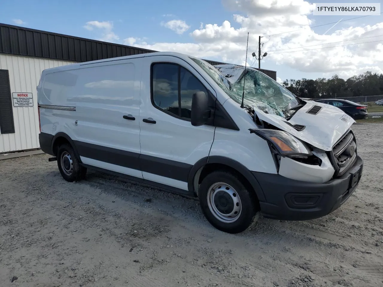 2020 Ford Transit T-150 VIN: 1FTYE1Y86LKA70793 Lot: 77788534