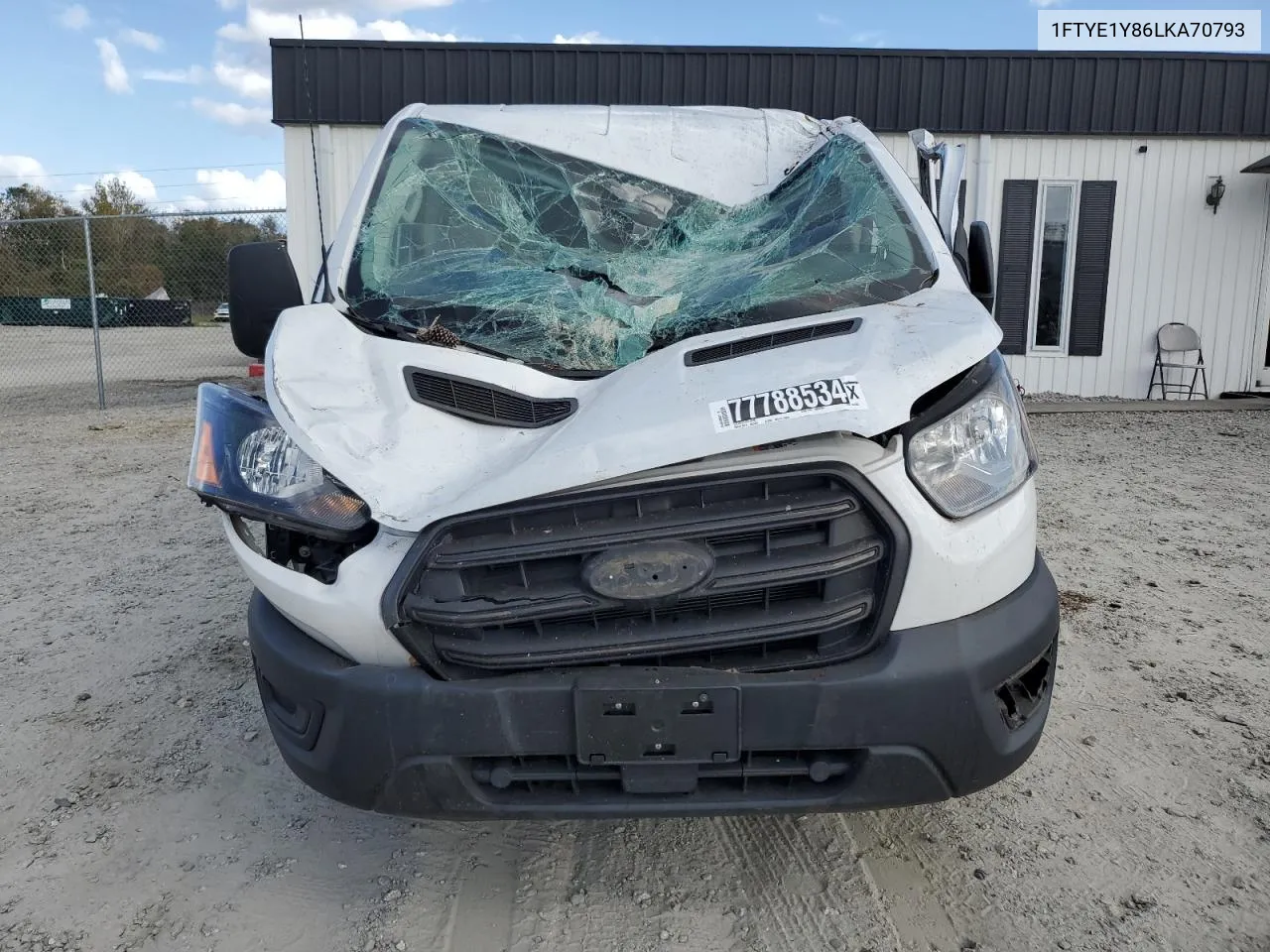 2020 Ford Transit T-150 VIN: 1FTYE1Y86LKA70793 Lot: 77788534