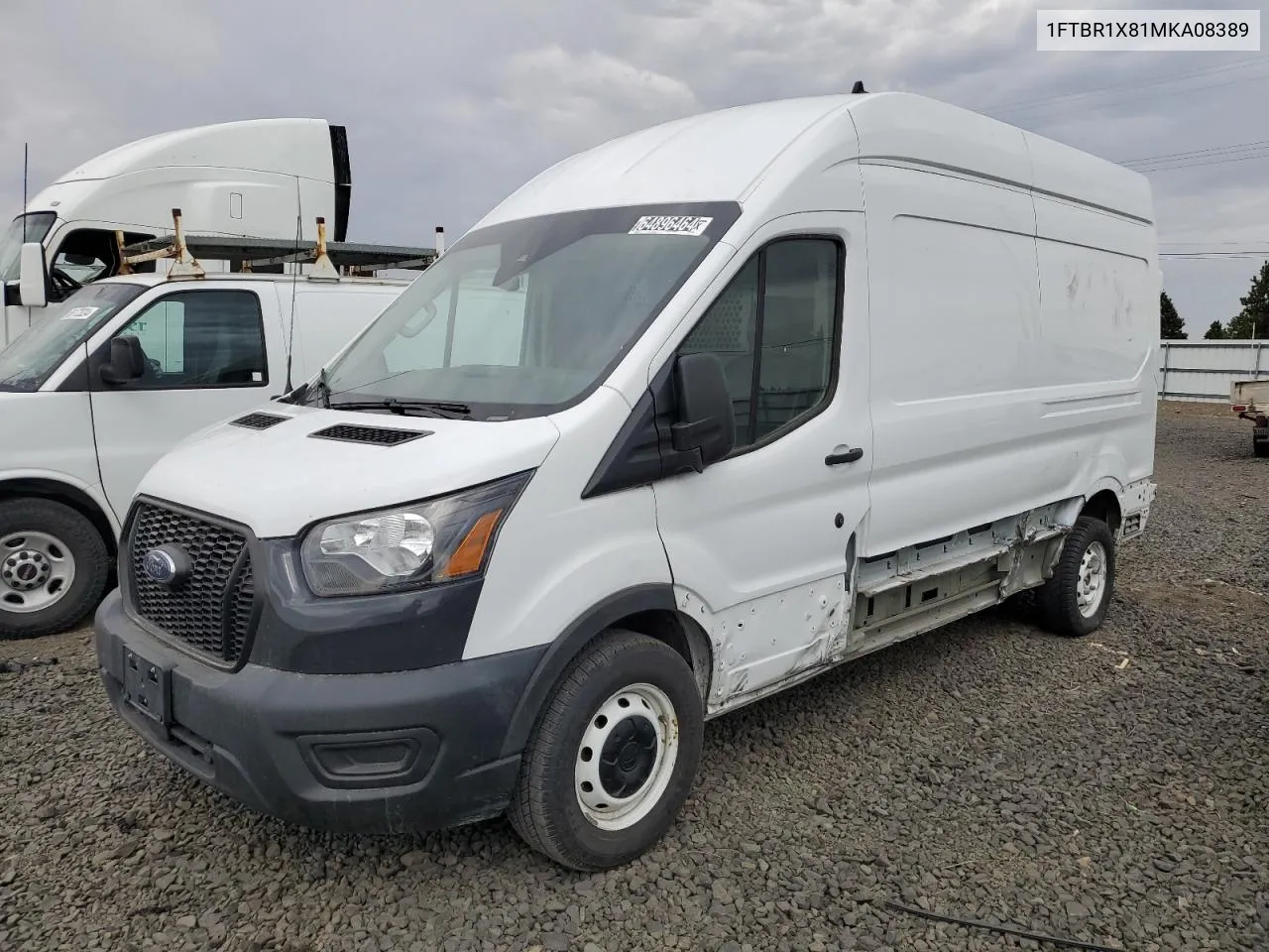 2021 Ford Transit T-250 VIN: 1FTBR1X81MKA08389 Lot: 64896464