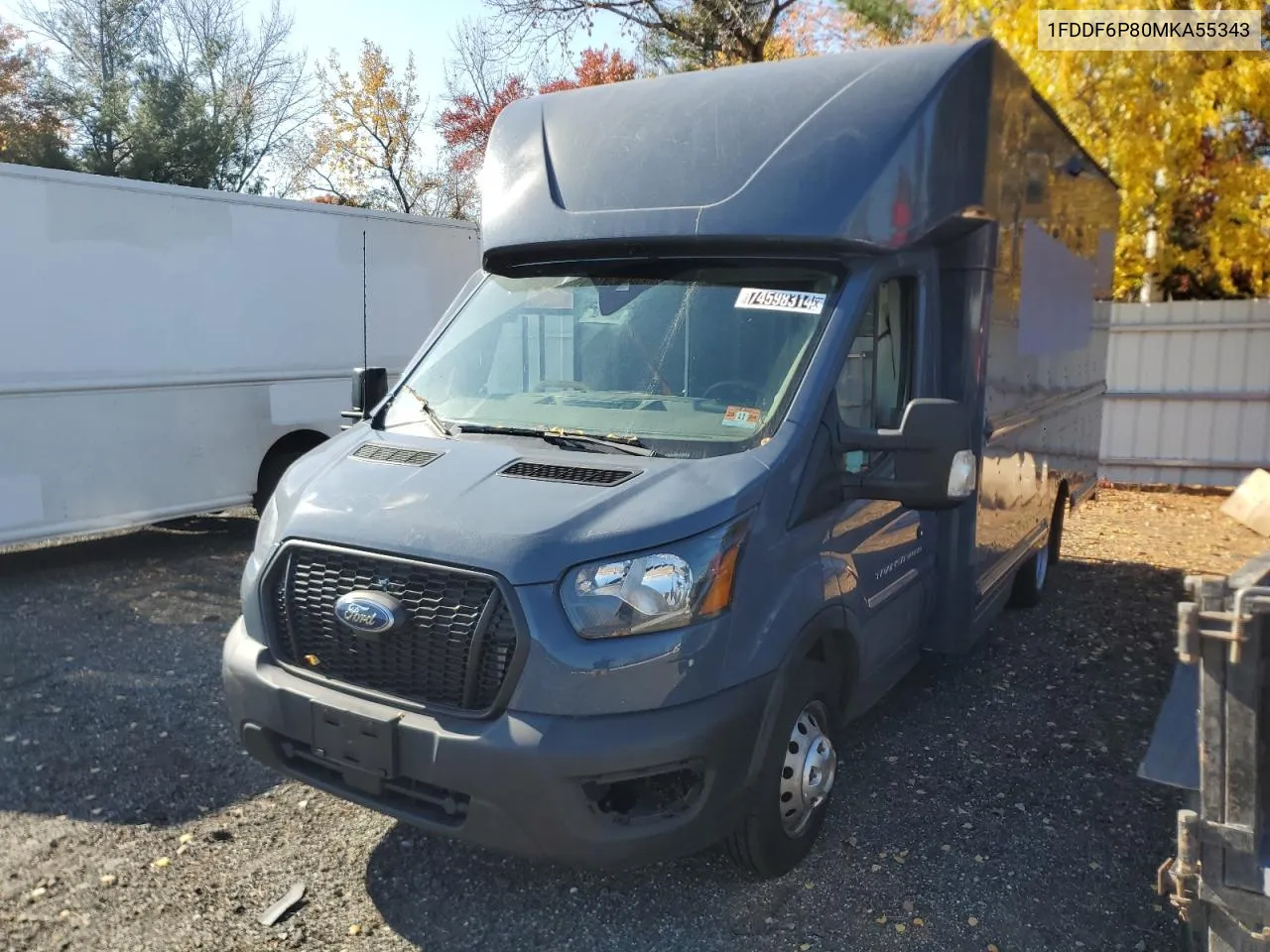 2021 Ford Transit T-350 Hd VIN: 1FDDF6P80MKA55343 Lot: 74598314