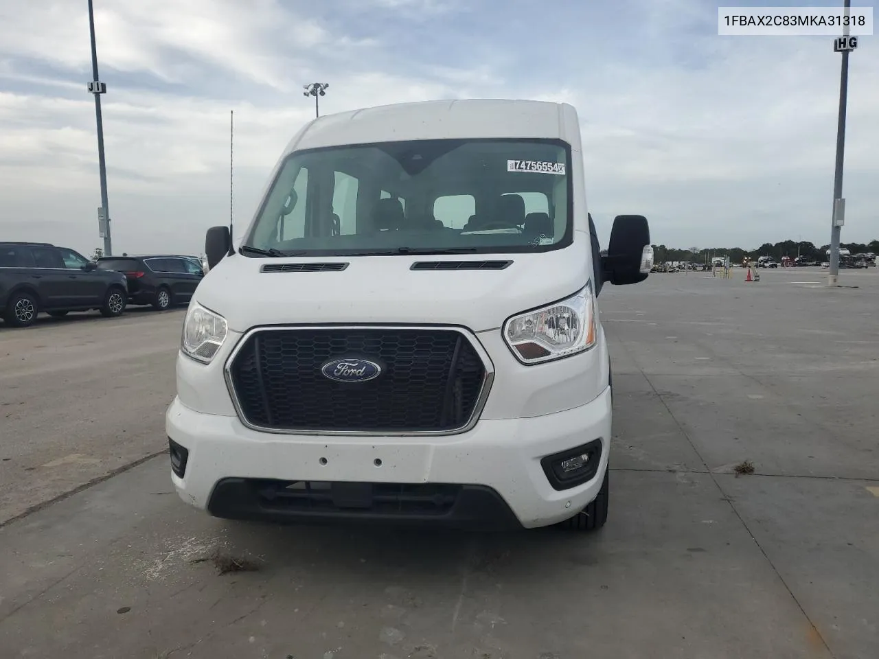 2021 Ford Transit T-350 VIN: 1FBAX2C83MKA31318 Lot: 74756554