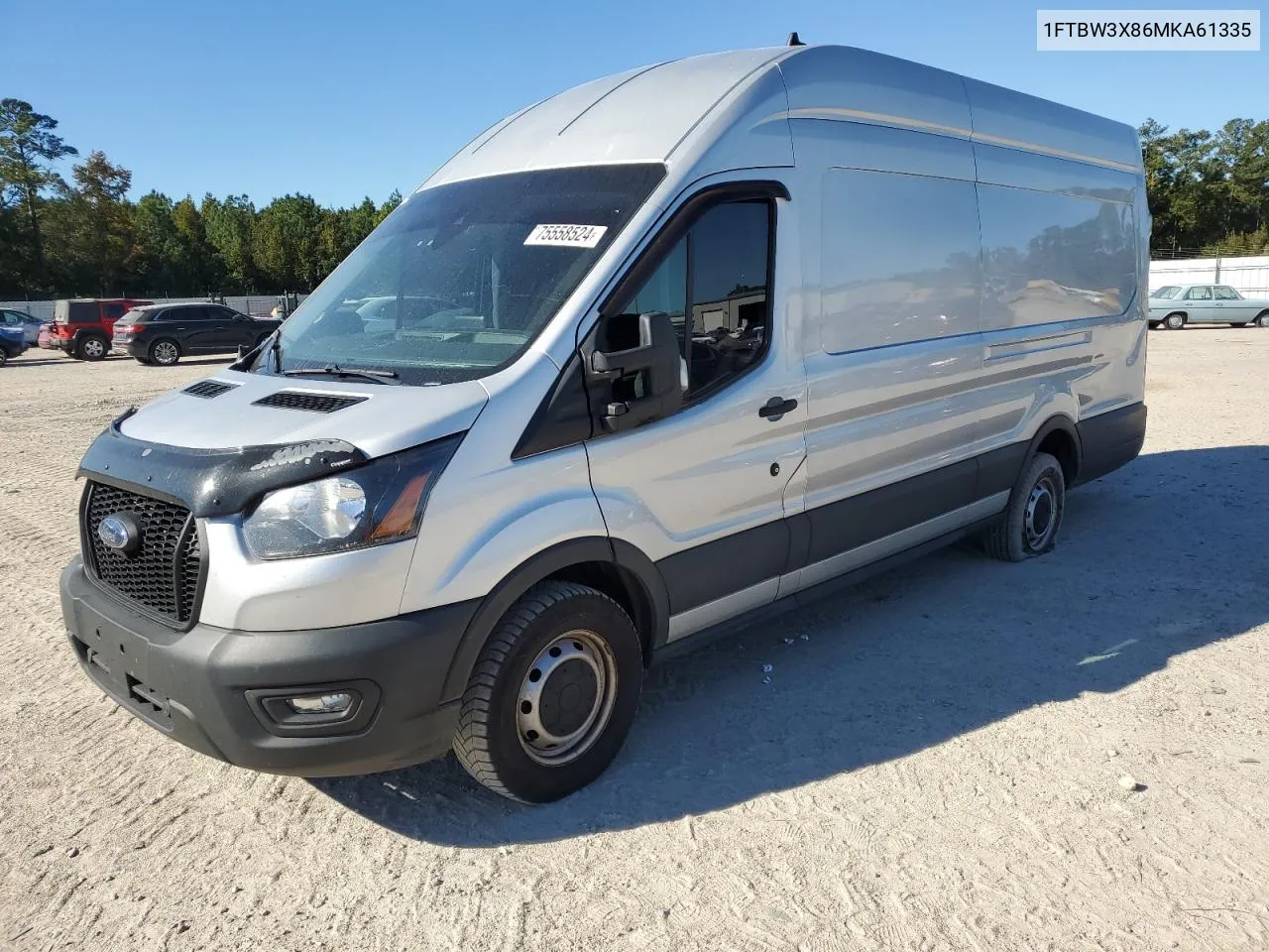 2021 Ford Transit T-350 VIN: 1FTBW3X86MKA61335 Lot: 75558524