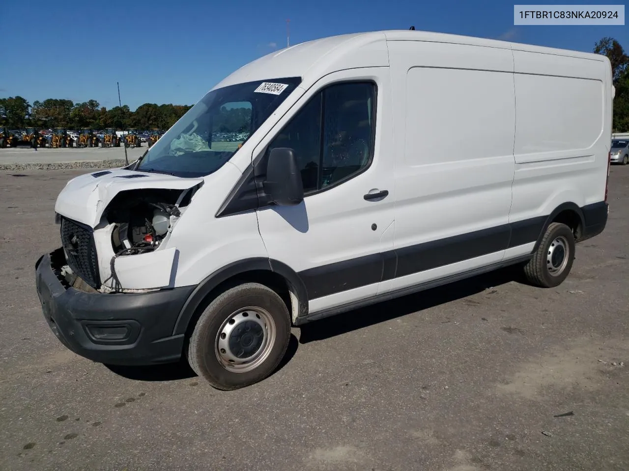 2022 Ford Transit T-250 VIN: 1FTBR1C83NKA20924 Lot: 76340584