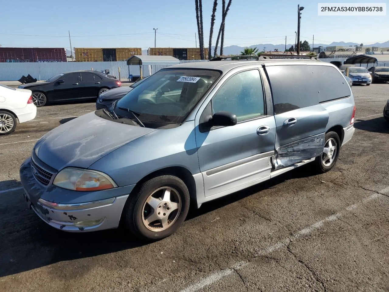 2000 Ford Windstar Sel VIN: 2FMZA5340YBB56738 Lot: 70502084