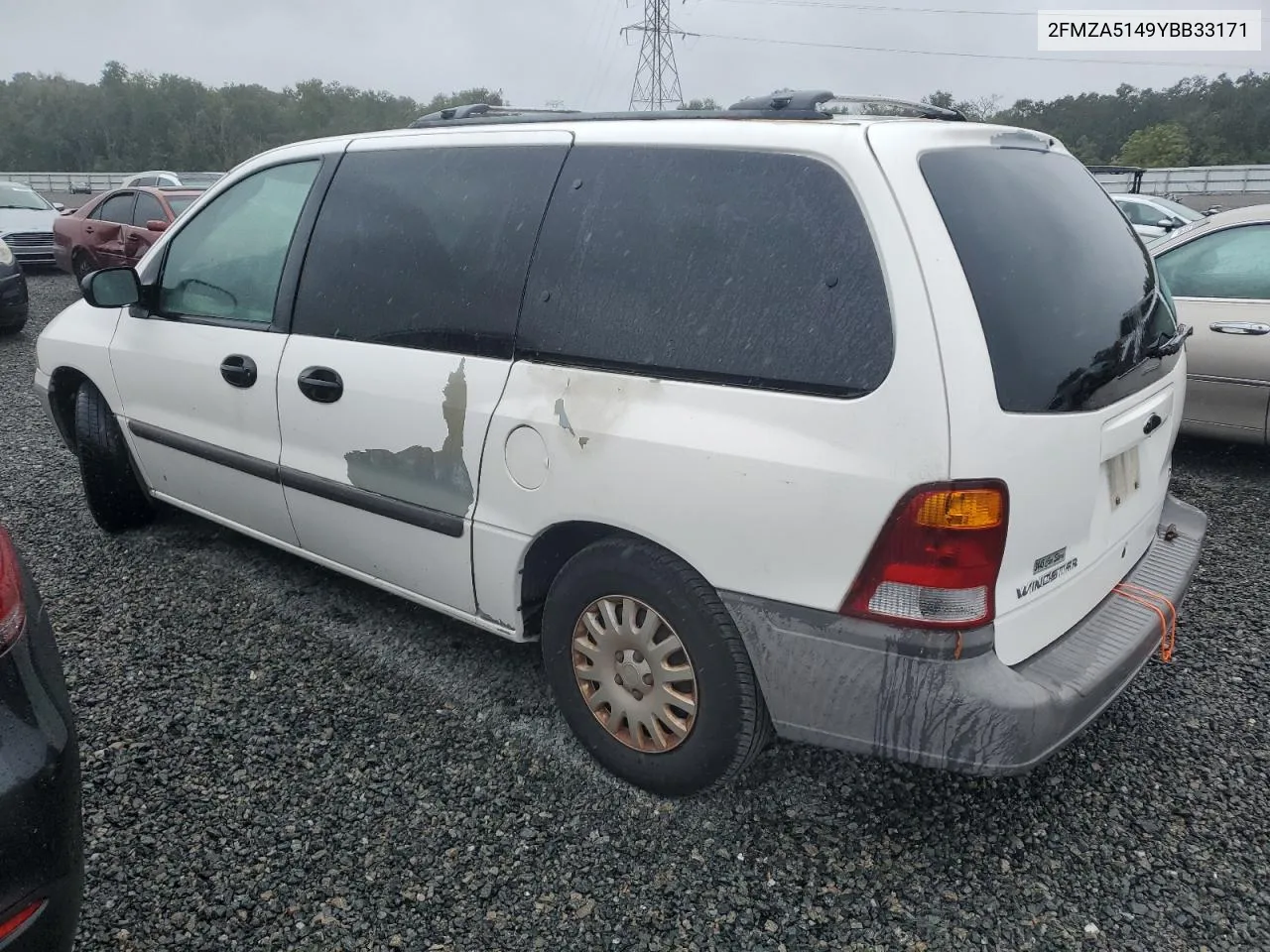 2000 Ford Windstar Lx VIN: 2FMZA5149YBB33171 Lot: 75043374