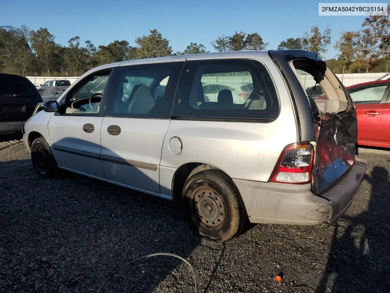 2000 Ford Windstar Wagon VIN: 2FMZA5042YBC35154 Lot: 75300434