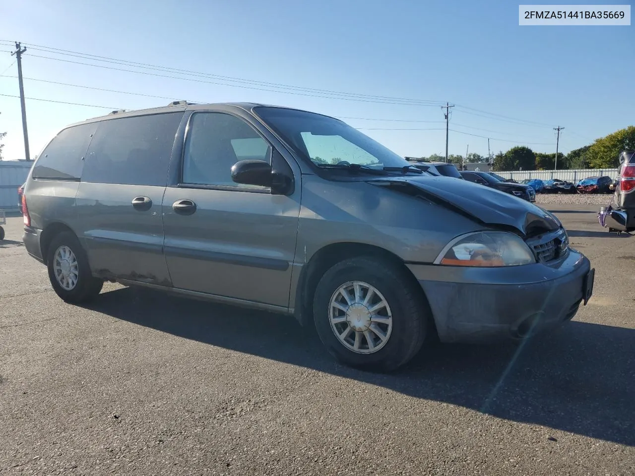 2001 Ford Windstar Lx VIN: 2FMZA51441BA35669 Lot: 73283214